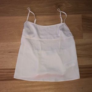 Silky white strappy backless top NEW